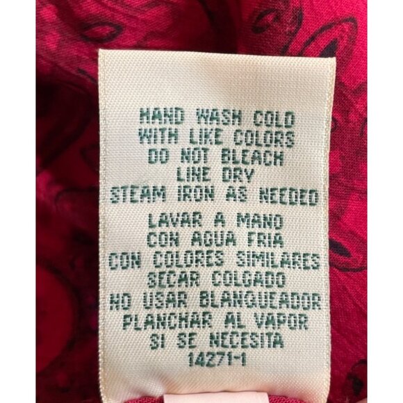 St Johns Bay Petite Womens SIze MP Red & Black Lined A-Line Midi Skirt - Picture 8 of 8